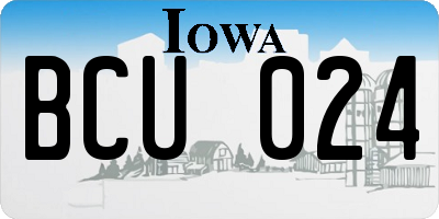 IA license plate BCU024