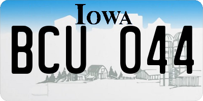 IA license plate BCU044