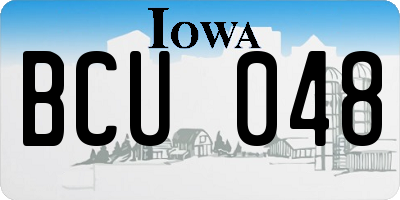 IA license plate BCU048