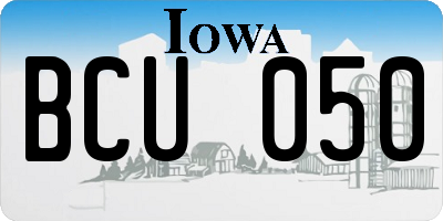 IA license plate BCU050