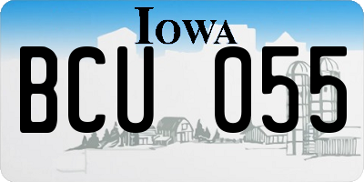 IA license plate BCU055