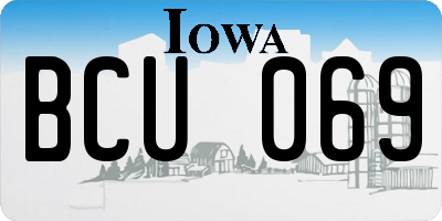 IA license plate BCU069