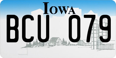 IA license plate BCU079