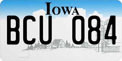 IA license plate BCU084