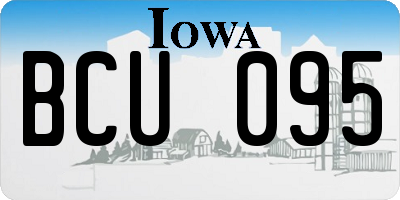 IA license plate BCU095