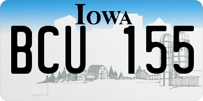 IA license plate BCU155