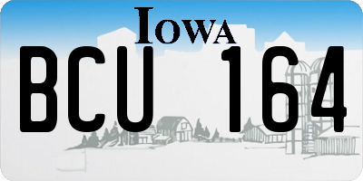 IA license plate BCU164