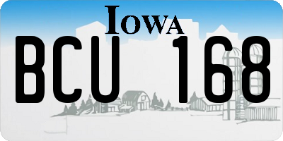 IA license plate BCU168