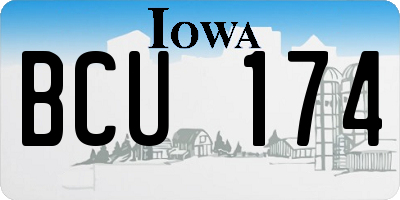 IA license plate BCU174