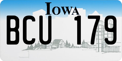 IA license plate BCU179