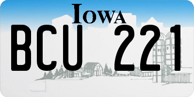 IA license plate BCU221