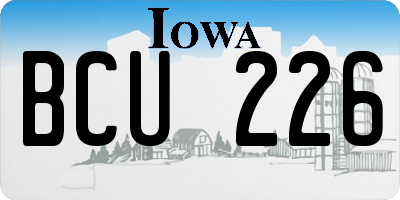 IA license plate BCU226