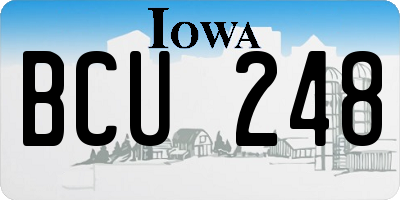 IA license plate BCU248