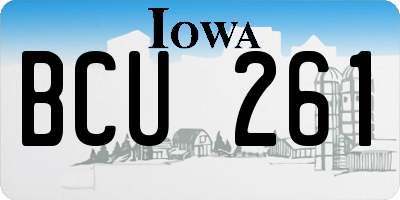 IA license plate BCU261