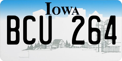 IA license plate BCU264