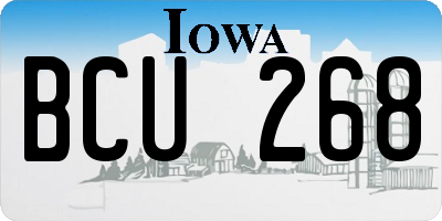 IA license plate BCU268