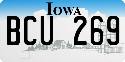IA license plate BCU269