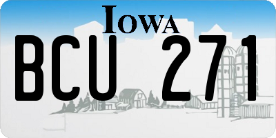 IA license plate BCU271