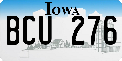 IA license plate BCU276