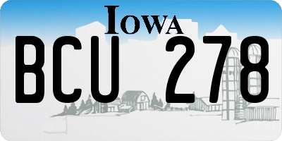 IA license plate BCU278