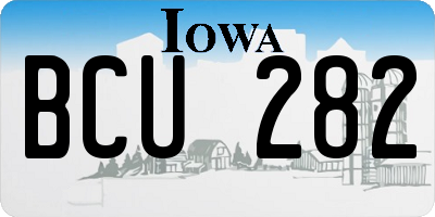 IA license plate BCU282