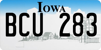 IA license plate BCU283