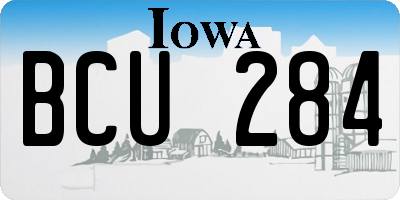 IA license plate BCU284