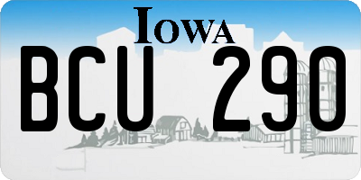 IA license plate BCU290