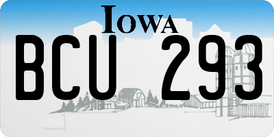 IA license plate BCU293