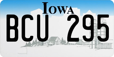 IA license plate BCU295