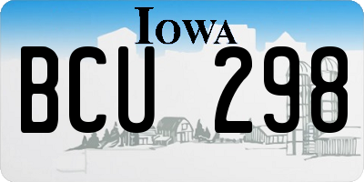 IA license plate BCU298