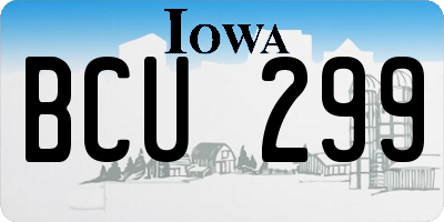 IA license plate BCU299