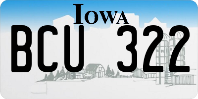 IA license plate BCU322