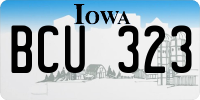 IA license plate BCU323
