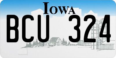 IA license plate BCU324