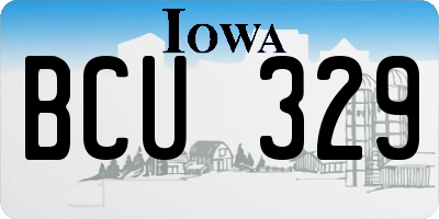 IA license plate BCU329