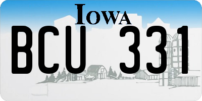 IA license plate BCU331