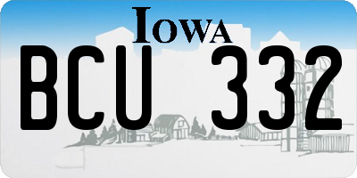 IA license plate BCU332