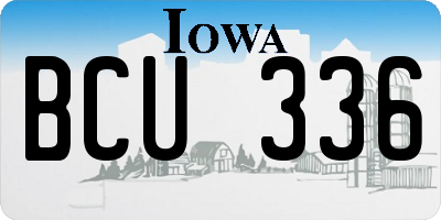 IA license plate BCU336