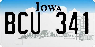 IA license plate BCU341