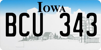 IA license plate BCU343