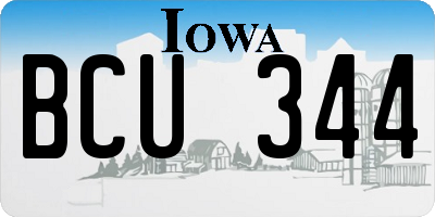 IA license plate BCU344