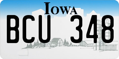 IA license plate BCU348