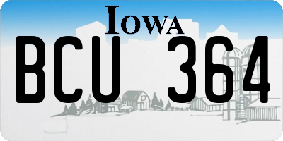 IA license plate BCU364