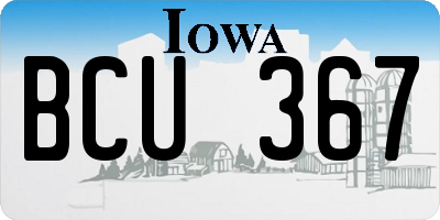 IA license plate BCU367