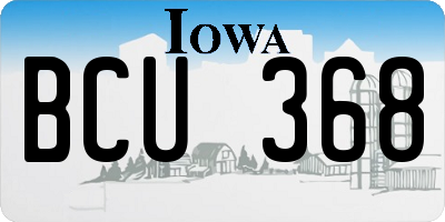 IA license plate BCU368