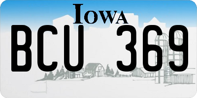 IA license plate BCU369