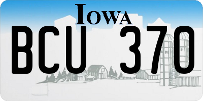 IA license plate BCU370