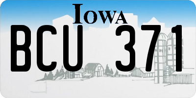 IA license plate BCU371