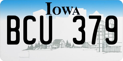 IA license plate BCU379